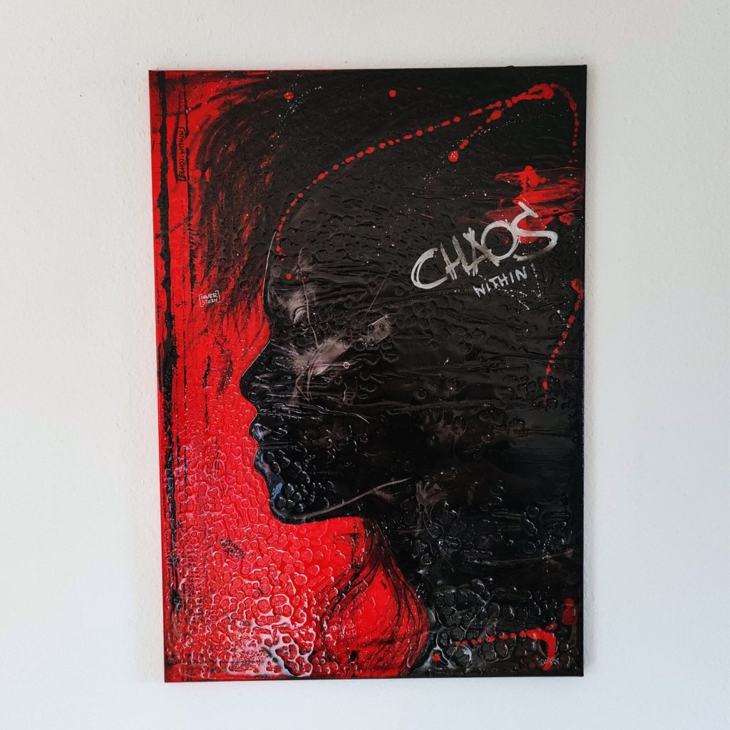 Bild von einem DAPE Kunstwerk aus Karlsruhe, Bild zeigt: chaos