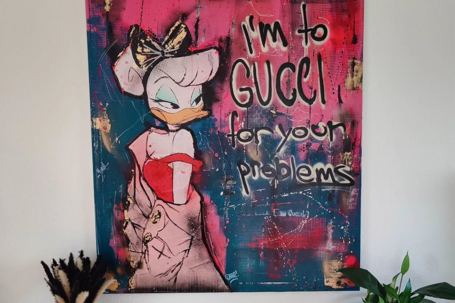 Bild von einem DAPE Kunstwerk aus Karlsruhe, Bild zeigt: daisy duck